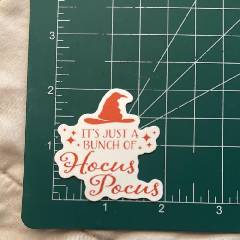 Hocus Pocus Sticker with Witch Hat